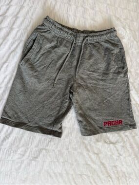 Men's Gray Athletic Drawstring Shorts